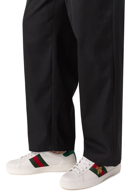 Кожаные кеды Ace Gucci 429446/02JP0 Белый  429446/02JP0 Фото 3