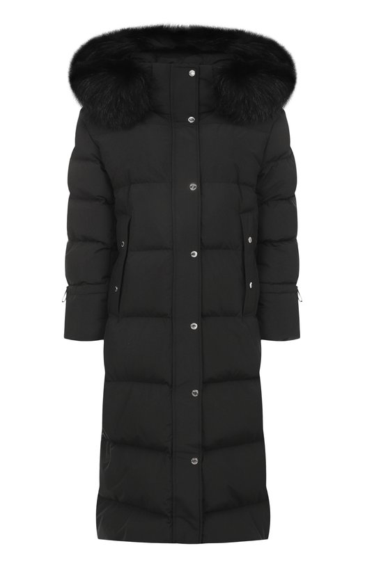 Пуховик Moorer BREUIL/FUR-STP Чёрный BREUIL/FUR-STP
