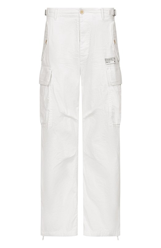 Хлопковые брюки-карго Dsquared2 S74KB1115/S35175 Белый S74KB1115/S35175