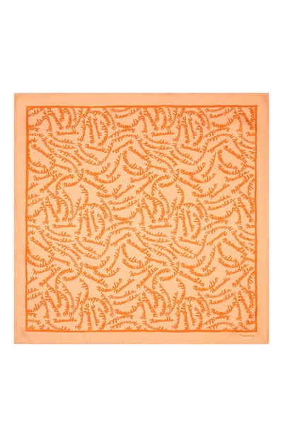 Шелковый платок NANUSHKA, арт. S0LEIL_RUST HANDWRITING_SILK, фото 3