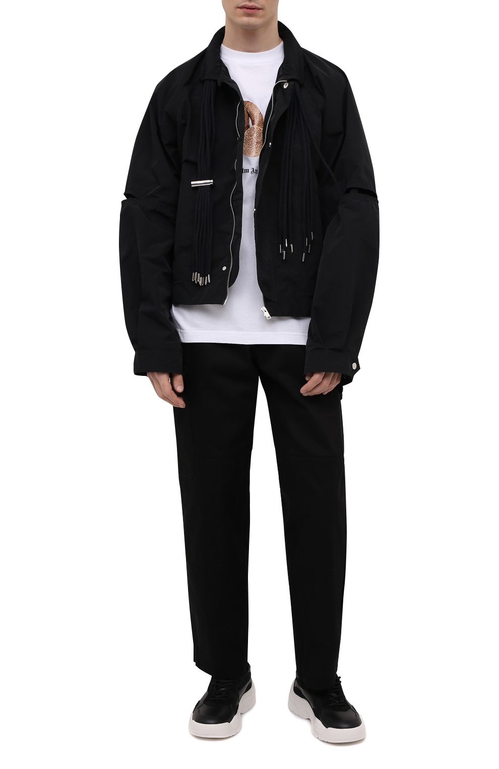 Хлопковая футболка PALM ANGELS, арт. PMAA001S21JER0180160, фото 2