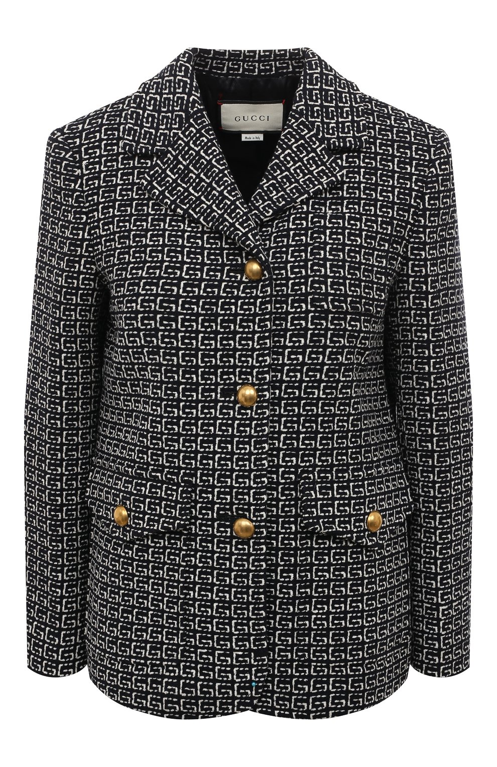 Жакет GUCCI черно-белого цвета по цене 285120 руб., арт. 594810 ZAC5L, фото 1 Жакет GUCCI, арт. 594810 ZAC5L, фото 1