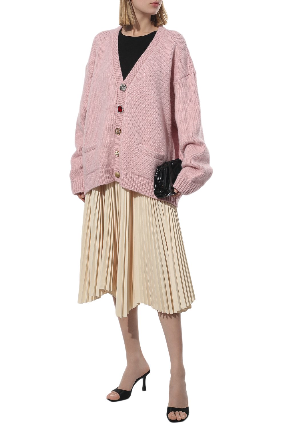 Кардиган VETEMENTS светло-розового цвета по цене 157000 руб., арт. UE52KN550P 2901/W, фото 2 Кардиган VETEMENTS, арт. UE52KN550P 2901/W, фото 2