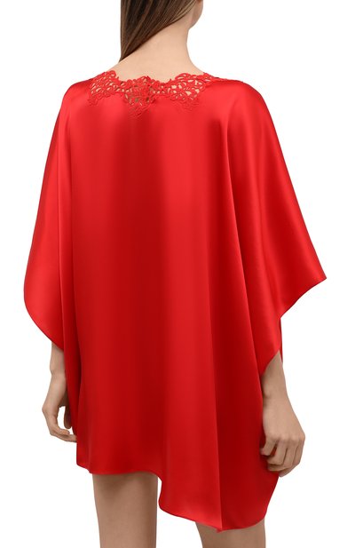 Шелковый халат LA PERLA красного цвета по цене 116500 руб., арт. N020212, фото 3 Шелковый халат LA PERLA, арт. N020212, фото 3