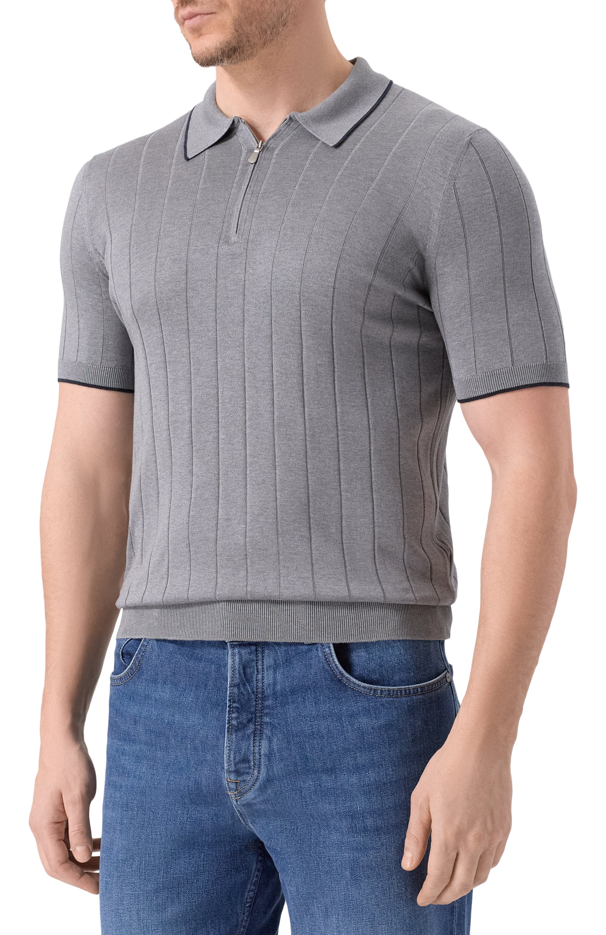 Шелковое поло GRAN SASSO, арт. 43128/23510, фото 3