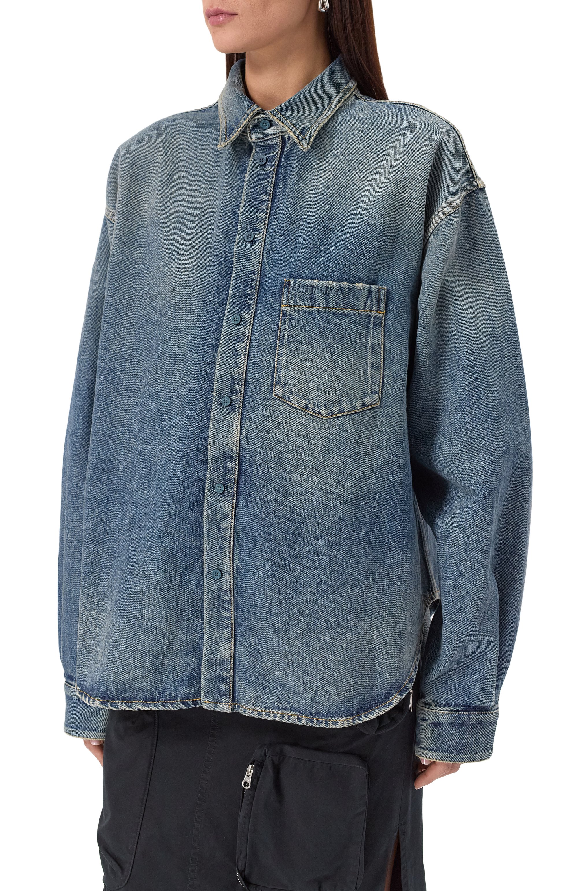 Джинсовая рубашка BALENCIAGA, арт. 783691/THW25, фото 3