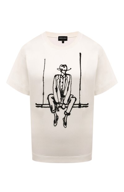 Хлопковая футболка GIORGIO ARMANI, арт. 6DAM66/AJVIZ, фото 1