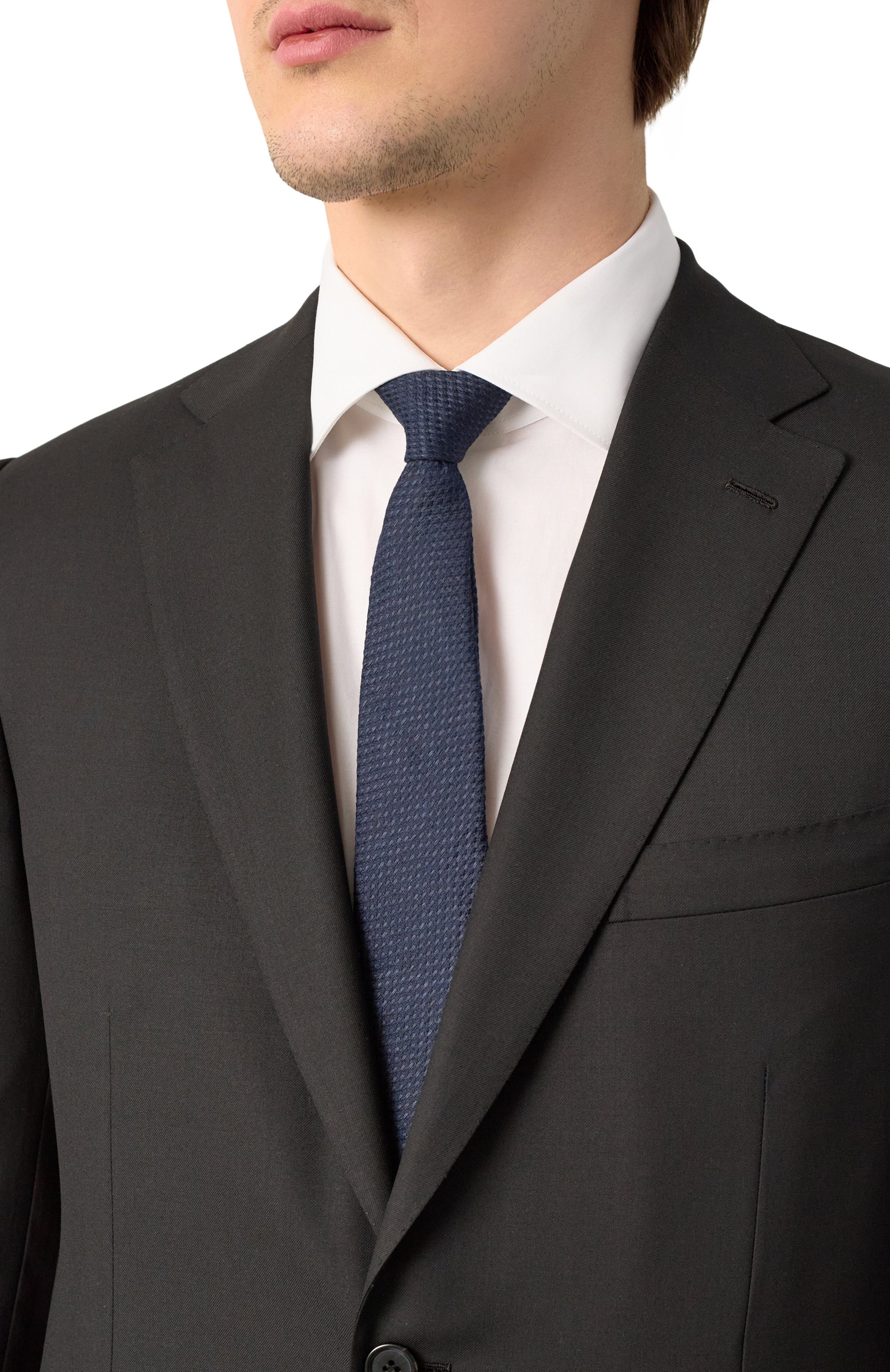 Галстук изо льна и хлопка CANALI, арт. 18/HJ04182, фото 2