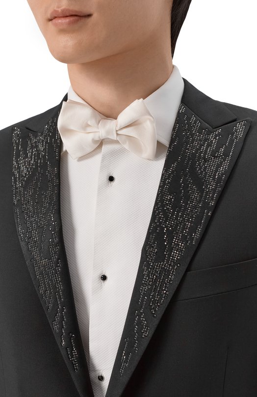 Шелковый галстук-бабочка Corneliani 27U908/2720480 Белый  27U908/2720480 Фото 2