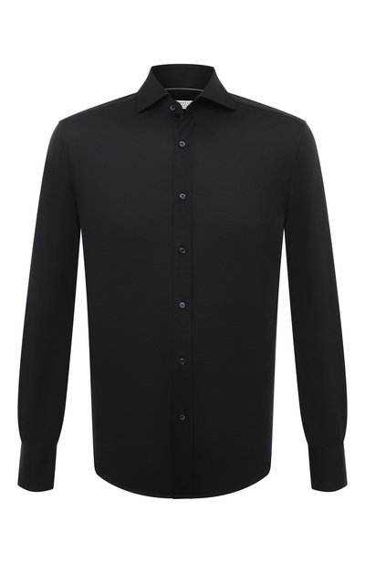 Мужская рубашка из шелка и хлопка BRUNELLO CUCINELLI, арт. MD8216686