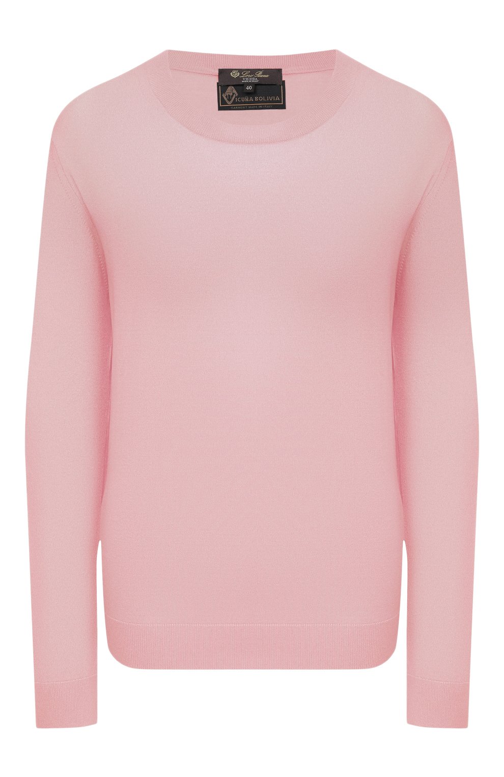 Пуловер из шерсти викуньи LORO PIANA розового цвета по цене 499500 руб., арт. FAL6605/VVIC, фото 1 Пуловер из шерсти викуньи LORO PIANA, арт. FAL6605/VVIC, фото 1