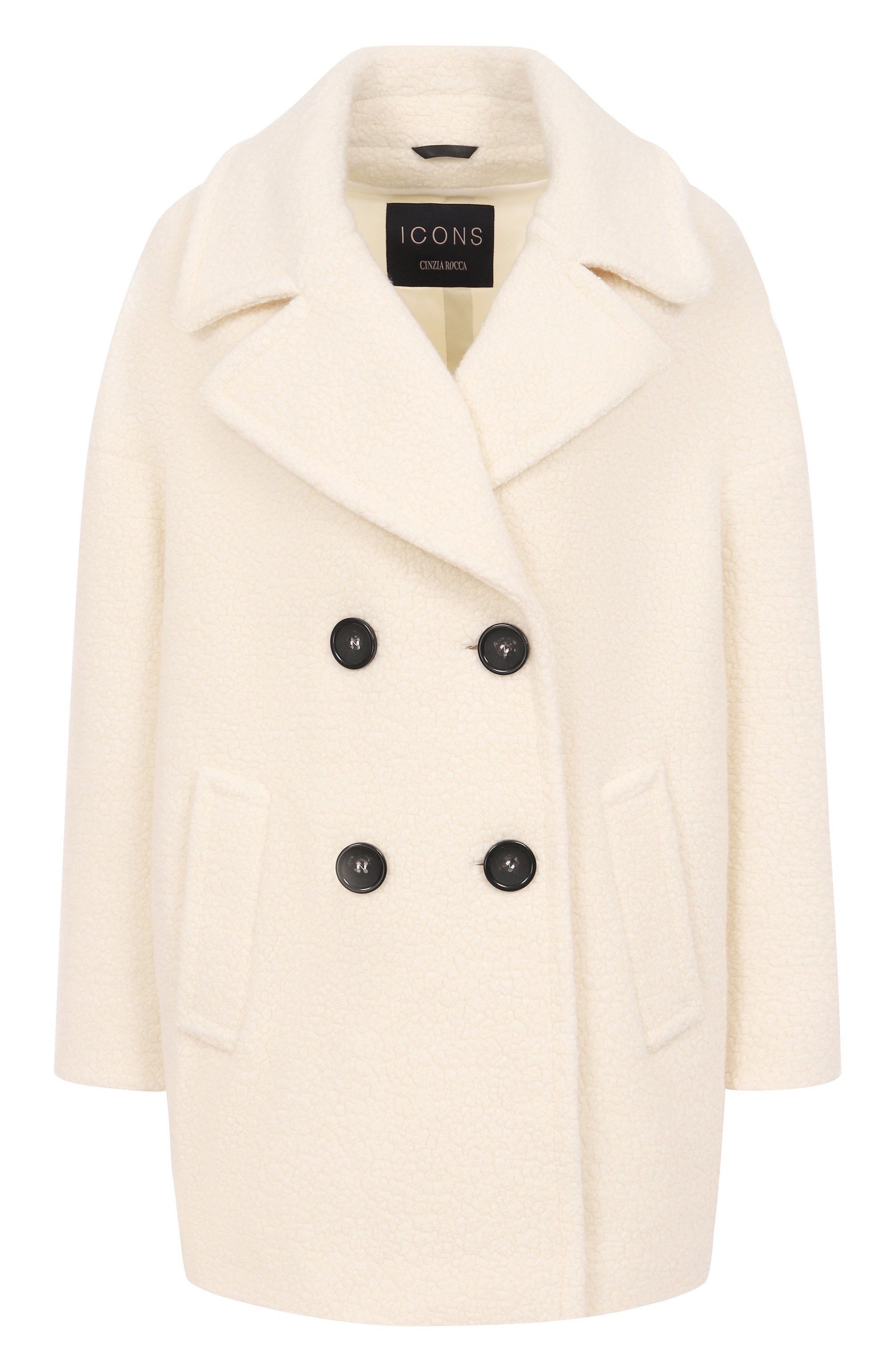 Шерстяное полупальто CINZIA ROCCA кремового цвета по цене 78750 руб., арт. AR28001/B2, фото 1 Шерстяное полупальто CINZIA ROCCA, арт. AR28001/B2, фото 1