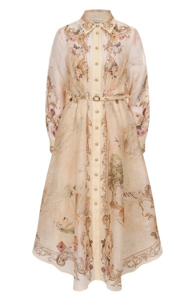 Женское платье изо льна и шелка ZIMMERMANN, арт. 5351DF252