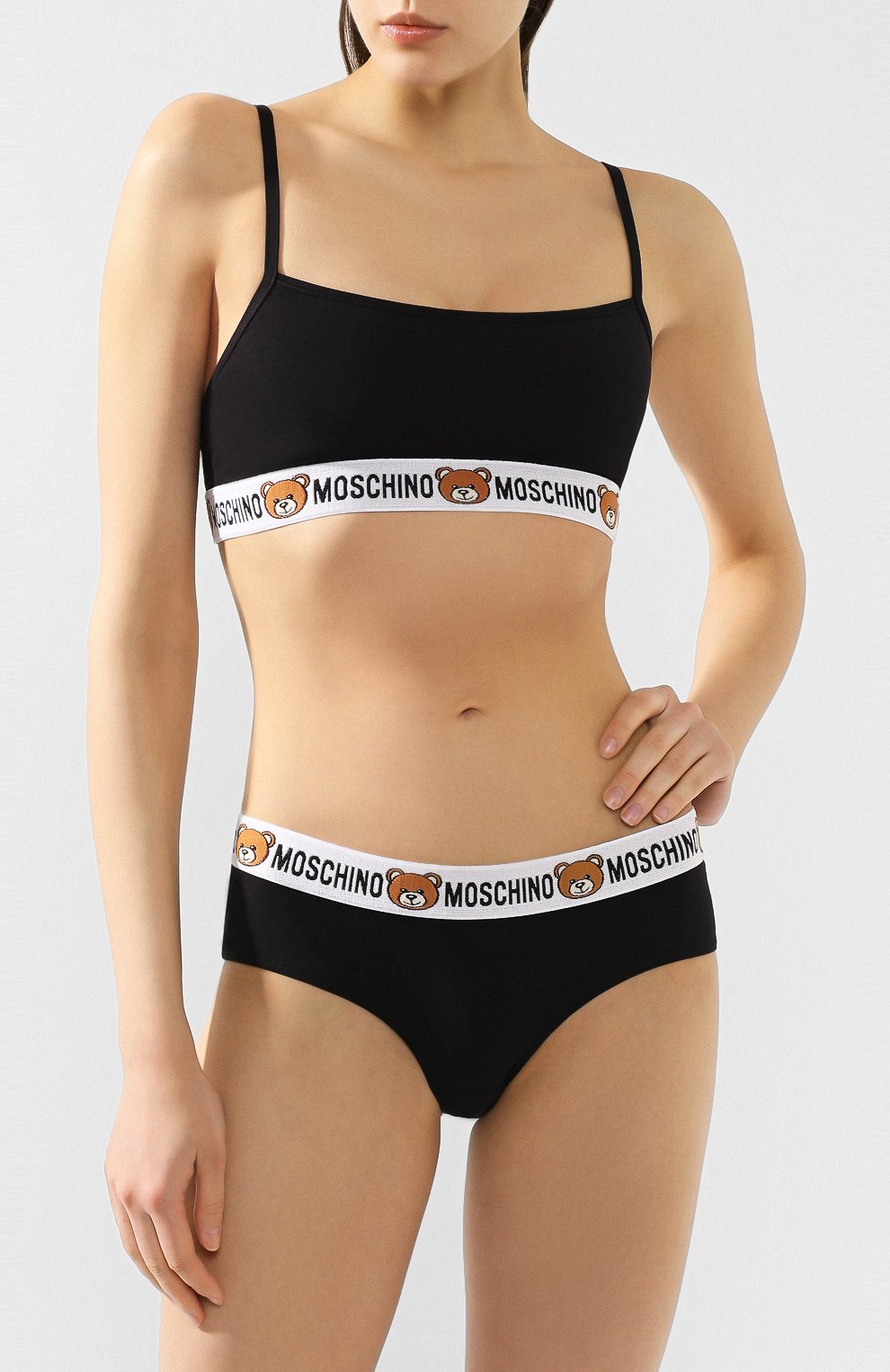 Бра-топ MOSCHINO черного цвета по цене 9265 руб., арт. A4606/9003, фото 2 Бра-топ MOSCHINO, арт. A4606/9003, фото 2