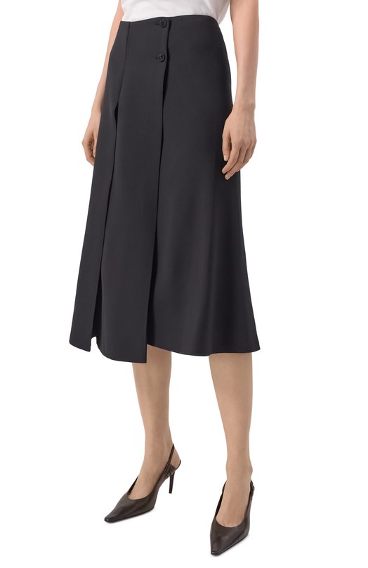 Шелковая юбка Loro Piana FA03611 Чёрный  FA03611 Фото 3