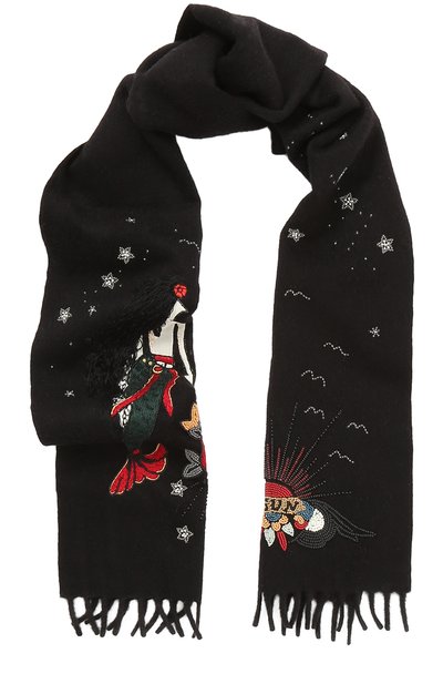 Шерстяной шарф с вышивкой VALENTINO, арт. NU2EQ035/TRS, фото 1