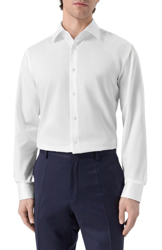 Хлопковая сорочка BOSS 50549901 Белый  50549901 Фото 3