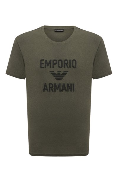 Мужская хлопковая футболка EMPORIO ARMANI, арт. 211818/4R485