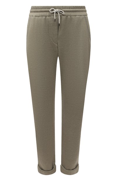 Женские брюки из хлопка и шелка BRUNELLO CUCINELLI, арт. MD828SB899