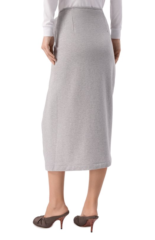 Хлопковая юбка Dries Van Noten 131112/3611 Серый  131112/3611 Фото 4