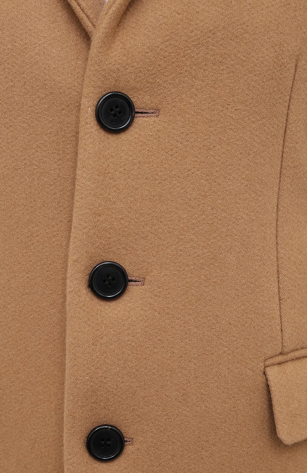 Кашемировое пальто SAINT LAURENT бежевого цвета по цене 398500 руб., арт. 517798/Y143V, фото 6 Кашемировое пальто SAINT LAURENT, арт. 517798/Y143V, фото 6