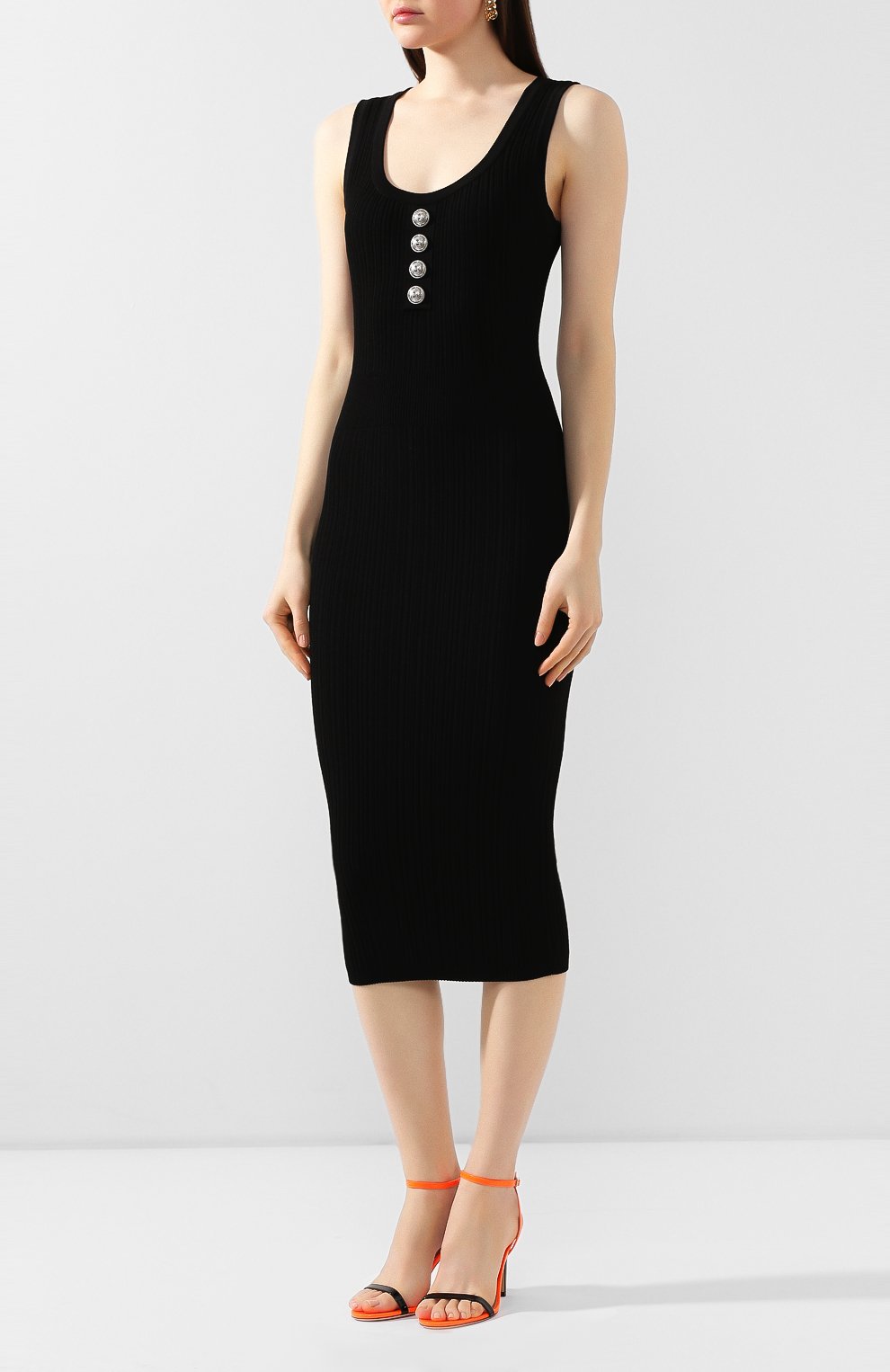 Платье из вискозы BALMAIN, арт. TF06527/K063, фото 3