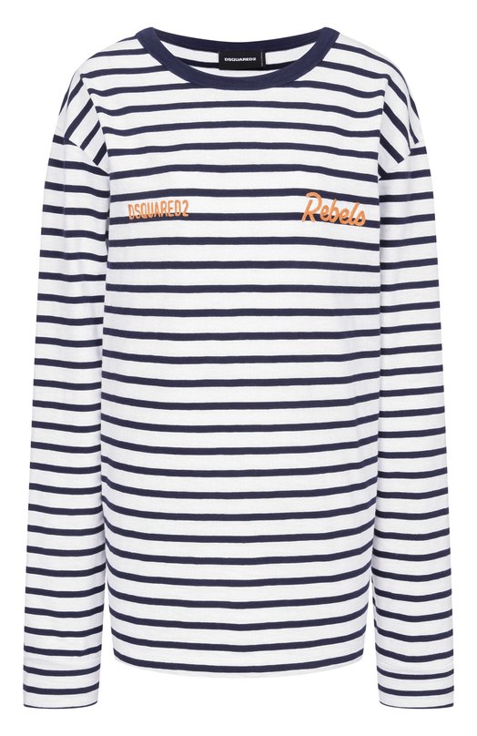 Хлопковый лонгслив Dsquared2 S75GD0514/D20107 Белый S75GD0514/D20107