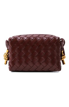 Женская сумка loop mini BOTTEGA VENETA темно-бордового цвета, арт. 736125/V2GV1 | Фото 6 (Драгоценные камни: Проставлено; Размер: mini; Материал сплава: Проставлено; Ремень/цепочка: На ремешке; Материал: Натуральная кожа)