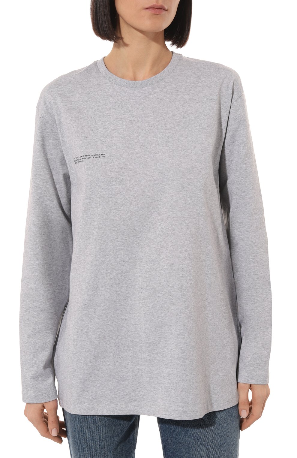 Хлопковый лонгслив PANGAIA, арт. SEAWEED FIBER LONG SLEEVE T, фото 3