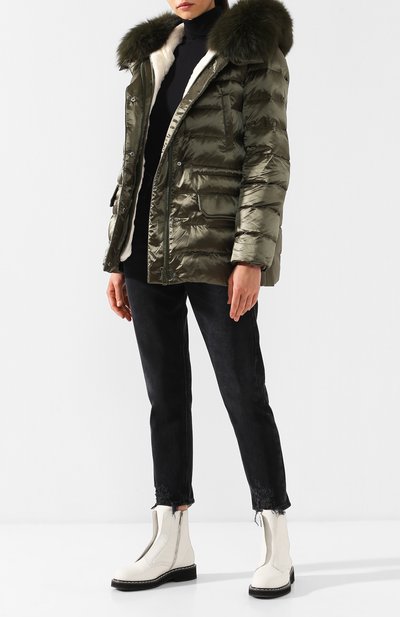 Стеганая куртка с капюшоном и подстежкой из меха кролика YS ARMY PARIS, арт. 9WFV04272NY5X, фото 2