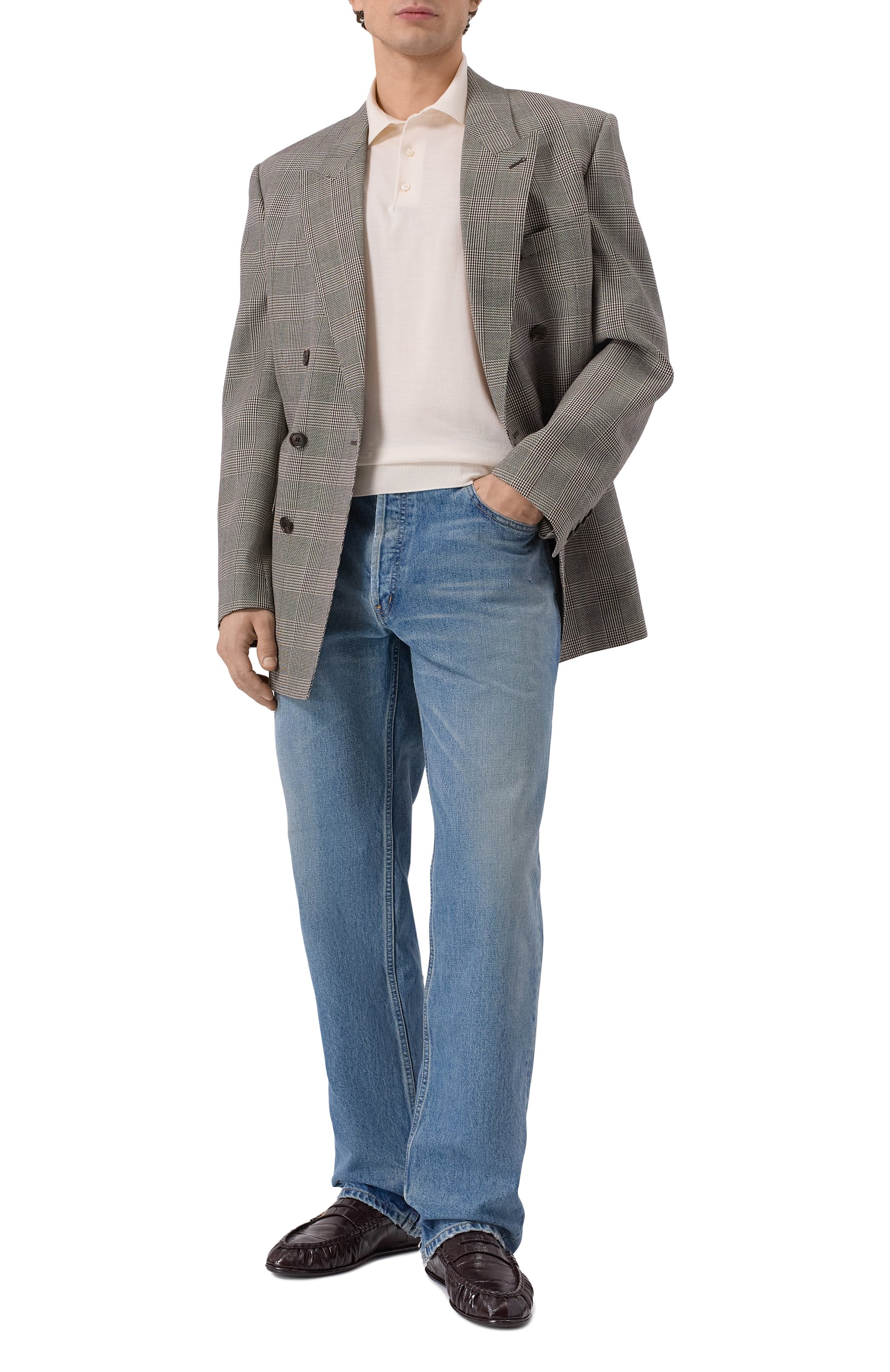 Кожаные пенни-лоферы le loafer SAINT LAURENT, арт. 800728/0WXAB, фото 2