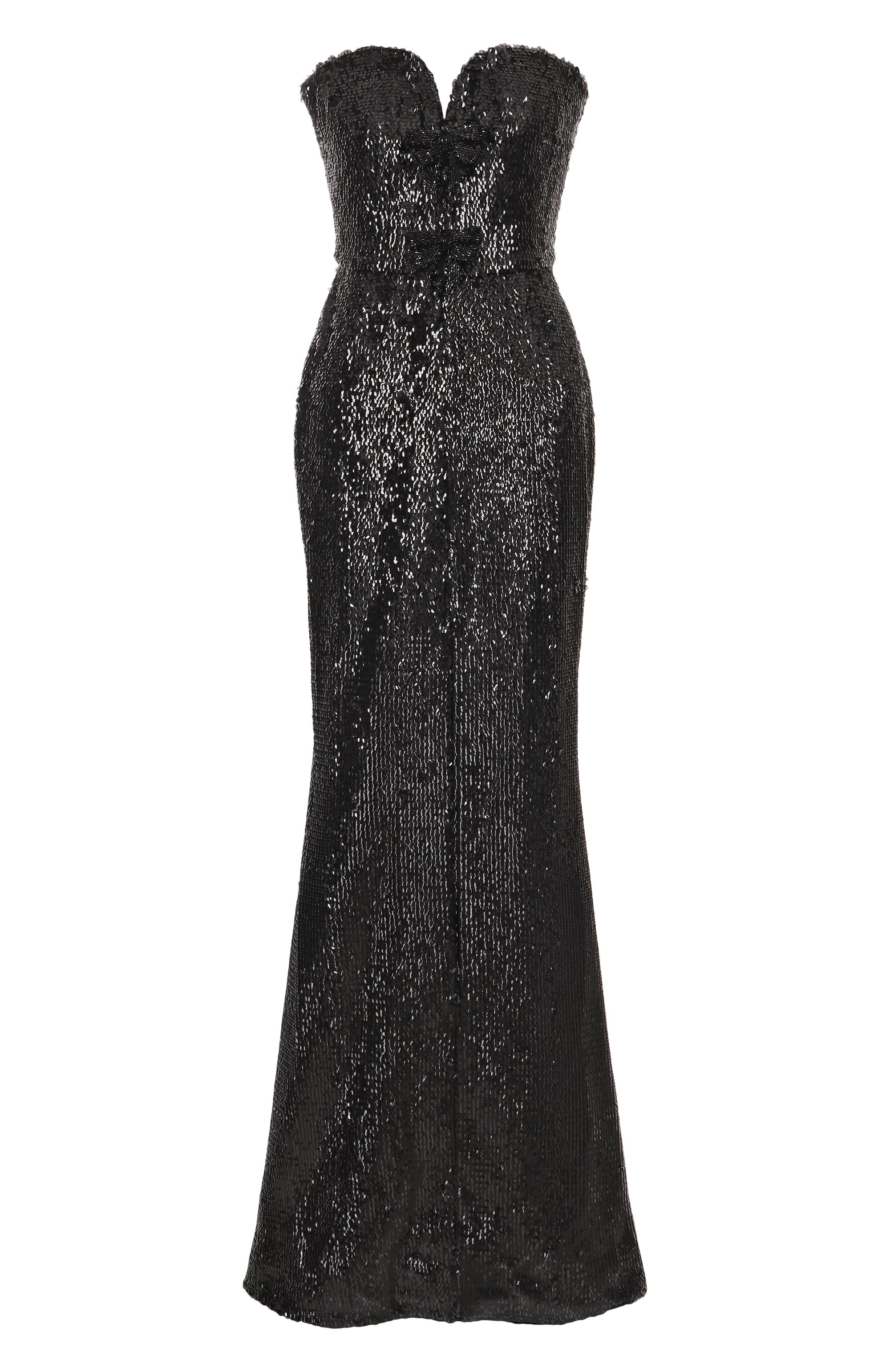 Платье с отделкой пайетками ELIE SAAB, арт. D0797NP25/PA008, фото 1