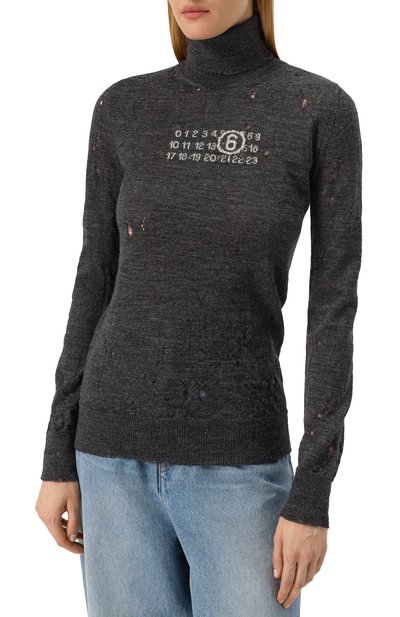 Шерстяная водолазка MM6, арт. S52HA0299/M13134, фото 3