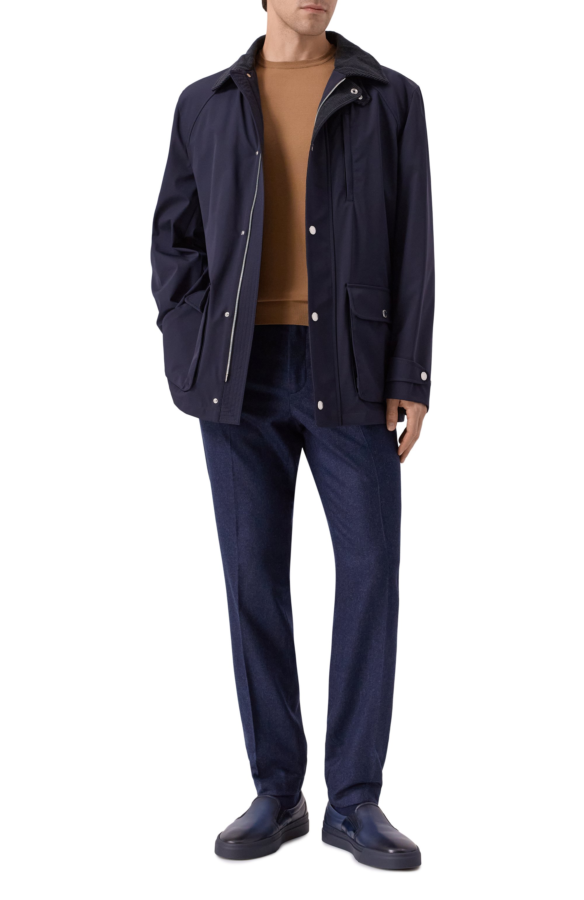 Кожаные слипоны gloria SANTONI, арт. MBGG221250CNTG0N, фото 2