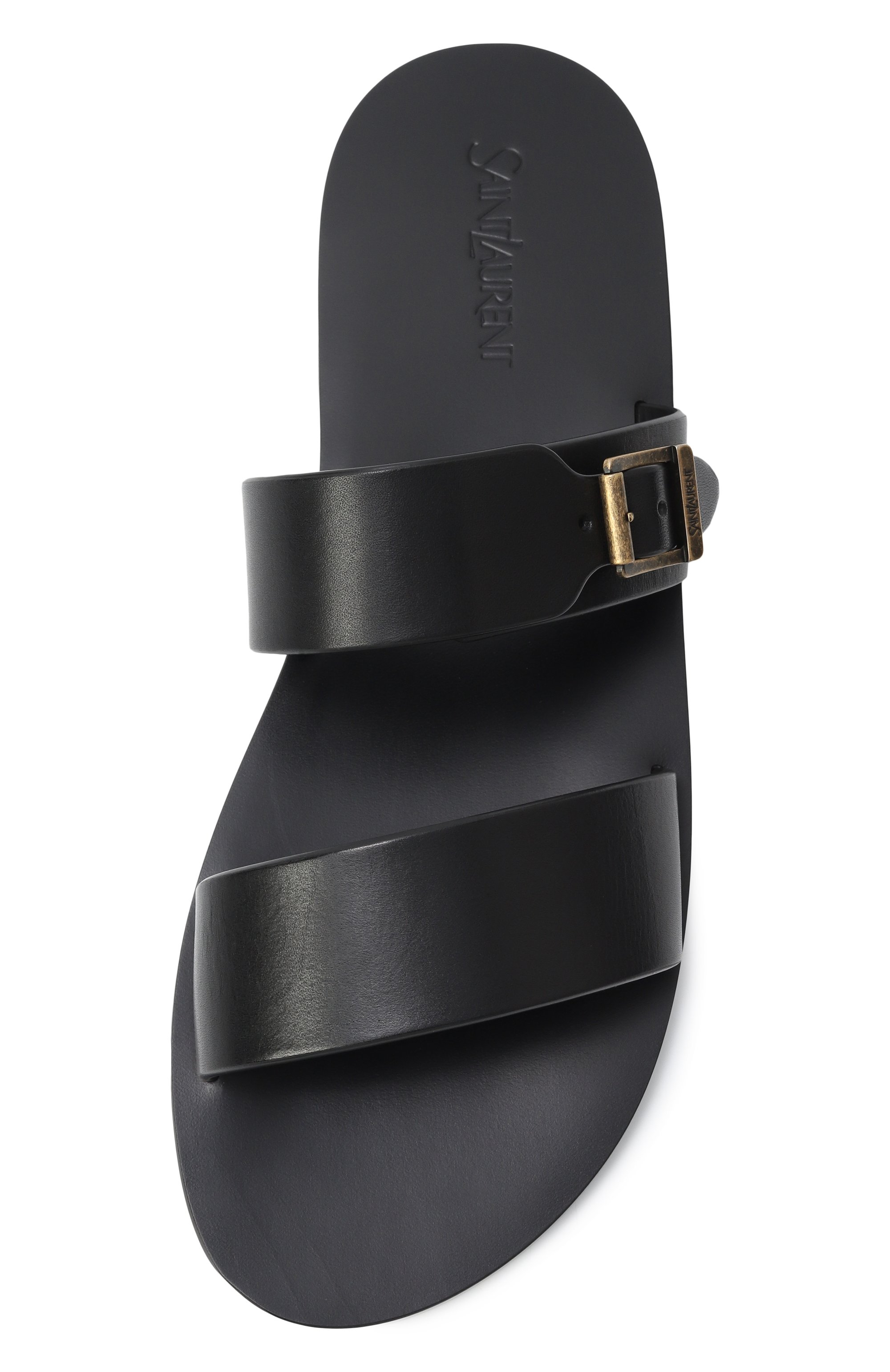 Кожаные шлепанцы ios SAINT LAURENT, арт. 820533/DWE00, фото 6