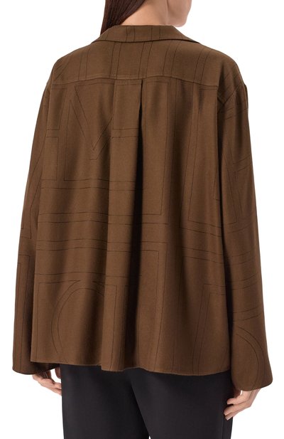 Рубашка TOTEME коричневого цвета по цене 67300 руб., арт. 251-WRT976-FB0080, фото 4 Рубашка TOTEME, арт. 251-WRT976-FB0080, фото 4