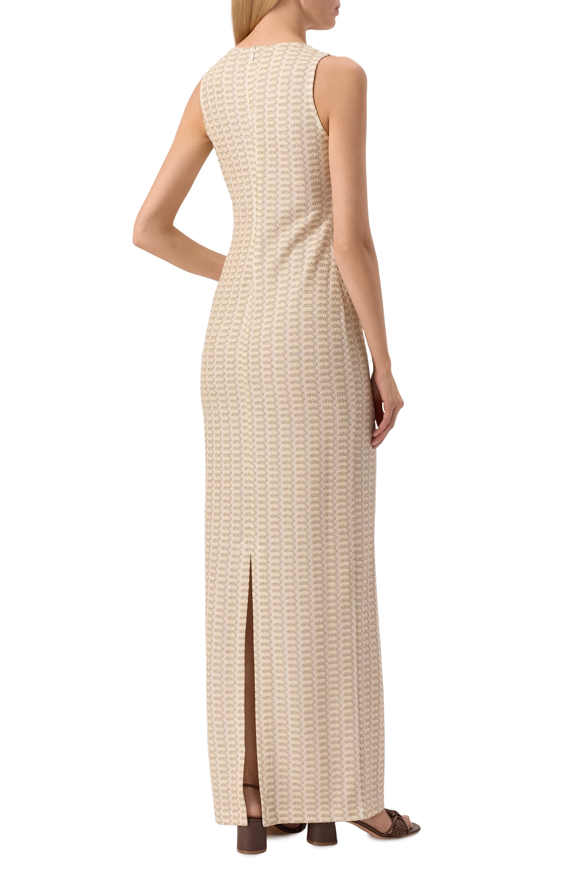 Платье из вискозы MISSONI бежевого цвета по цене 149500 руб., арт. DS25SG1N/BR010R, фото 4 Платье из вискозы MISSONI, арт. DS25SG1N/BR010R, фото 4