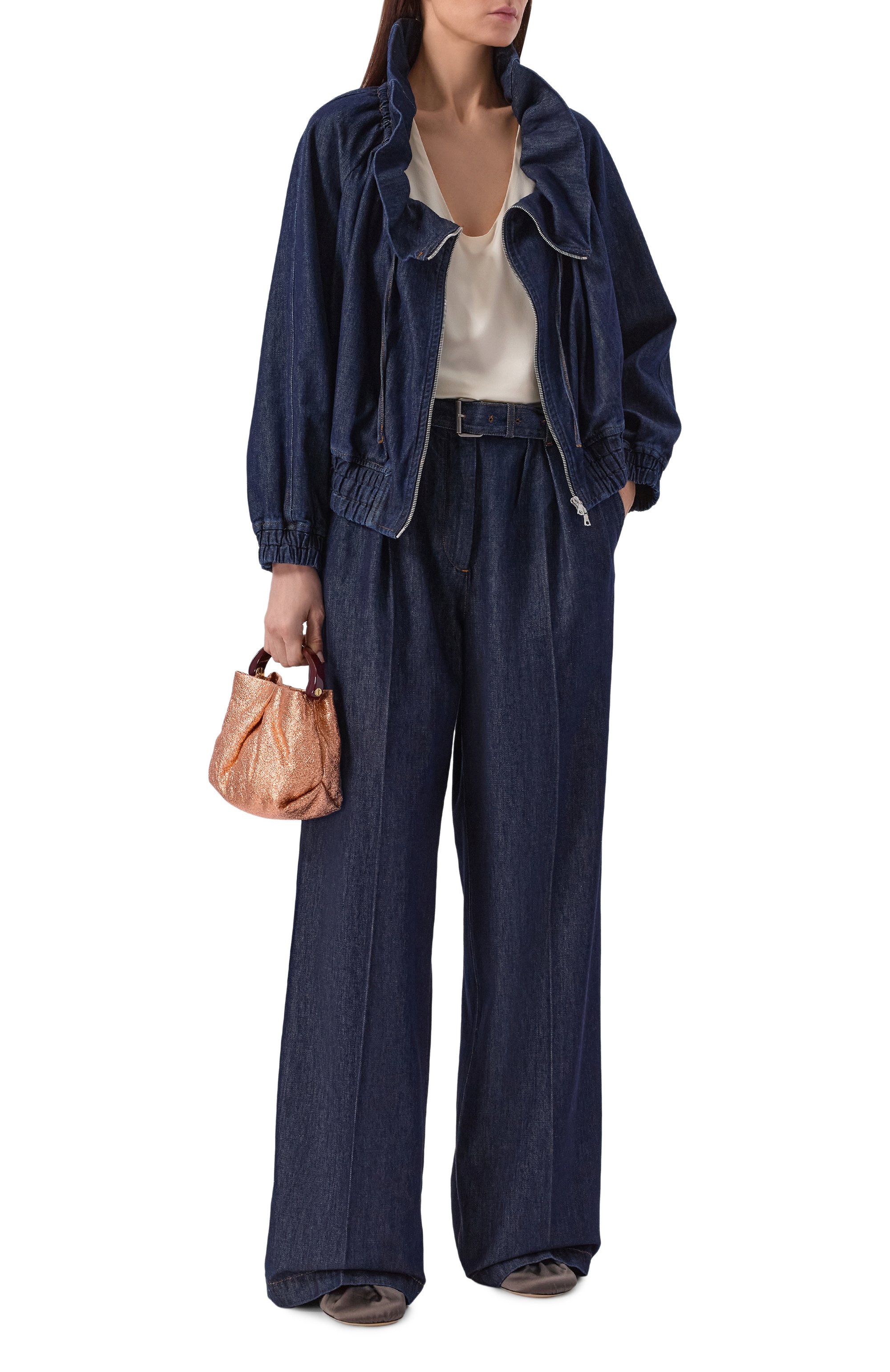 Джинсы DRIES VAN NOTEN синего цвета по цене 72200 руб., арт. 130937/3385, фото 2 Джинсы DRIES VAN NOTEN, арт. 130937/3385, фото 2