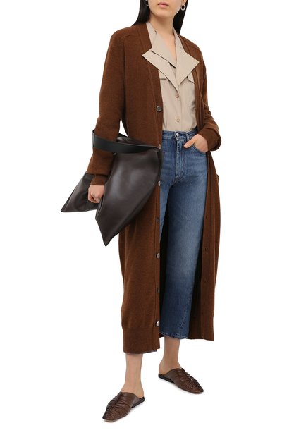 Кашемировый кардиган EXTREME CASHMERE коричневого цвета по цене 79100 руб., арт. 125/C0C0, фото 2 Кашемировый кардиган EXTREME CASHMERE, арт. 125/C0C0, фото 2