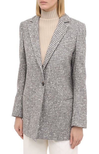 Шерстяной жакет KITON серого цвета по цене 334000 руб., арт. D48523K05T24, фото 4 Шерстяной жакет KITON, арт. D48523K05T24, фото 4