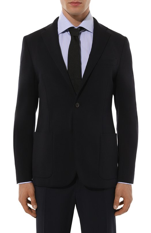Пиджак из шерсти и хлопка Corneliani 93X523-9318800 Синий  93X523-9318800 Фото 3