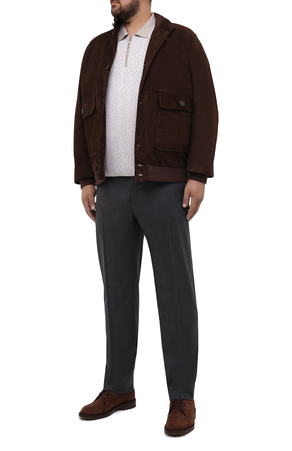 Замшевый бомбер PAUL&SHARK, арт. C0P2005/GE7/3XL-6XL, фото 2