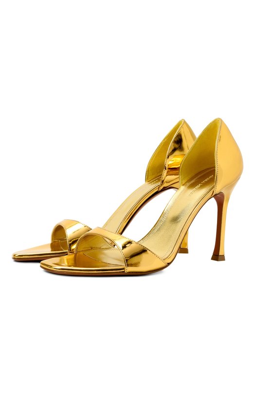Лакированные босоножки Agnese 95 Amina Muaddi AGNESE SANDAL Золотой AGNESE SANDAL