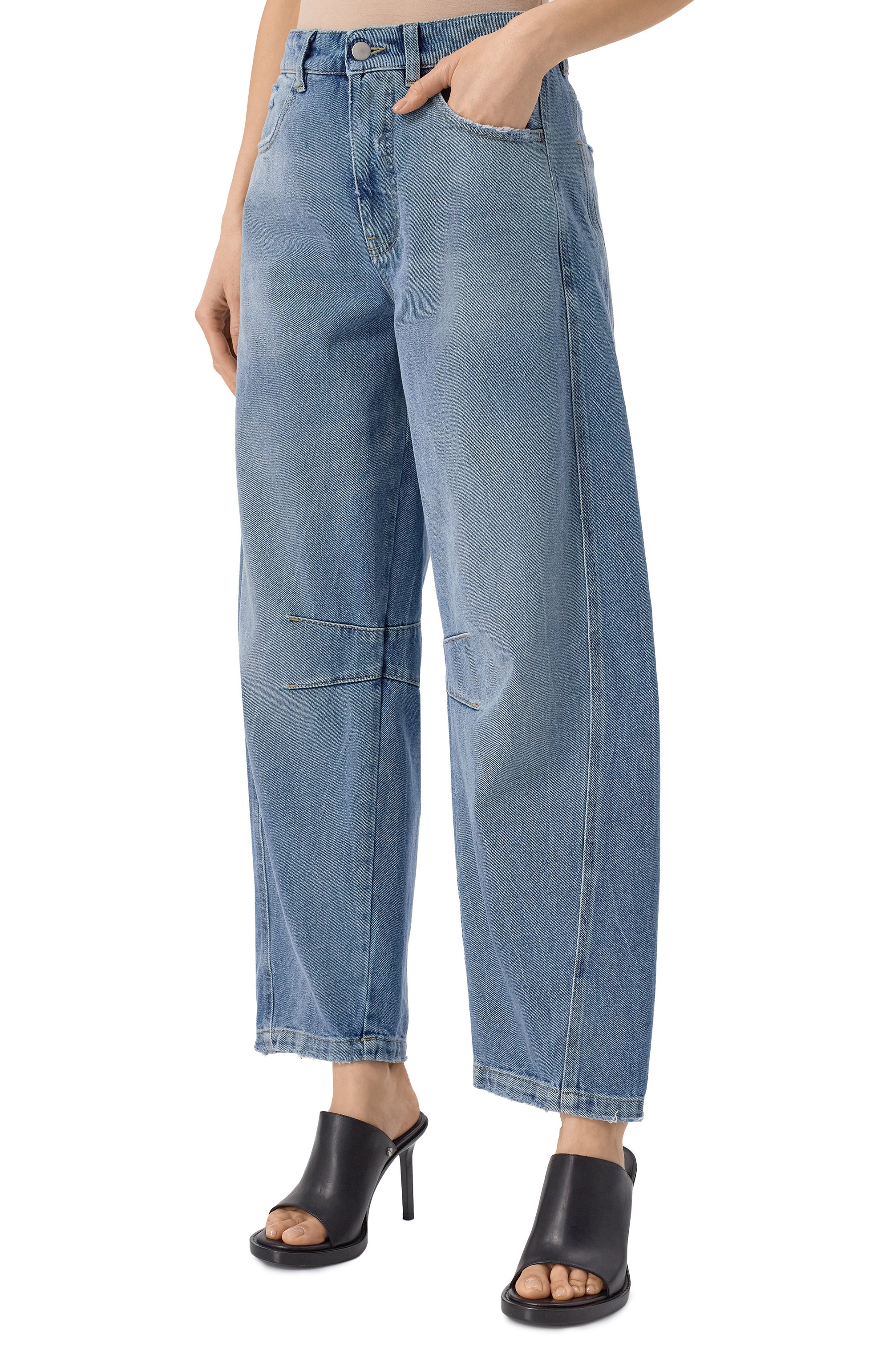 Джинсы ANDREA YA'AQOV голубого цвета по цене 55750 руб., арт. 25WDEN14, фото 3 Джинсы ANDREA YA'AQOV, арт. 25WDEN14, фото 3