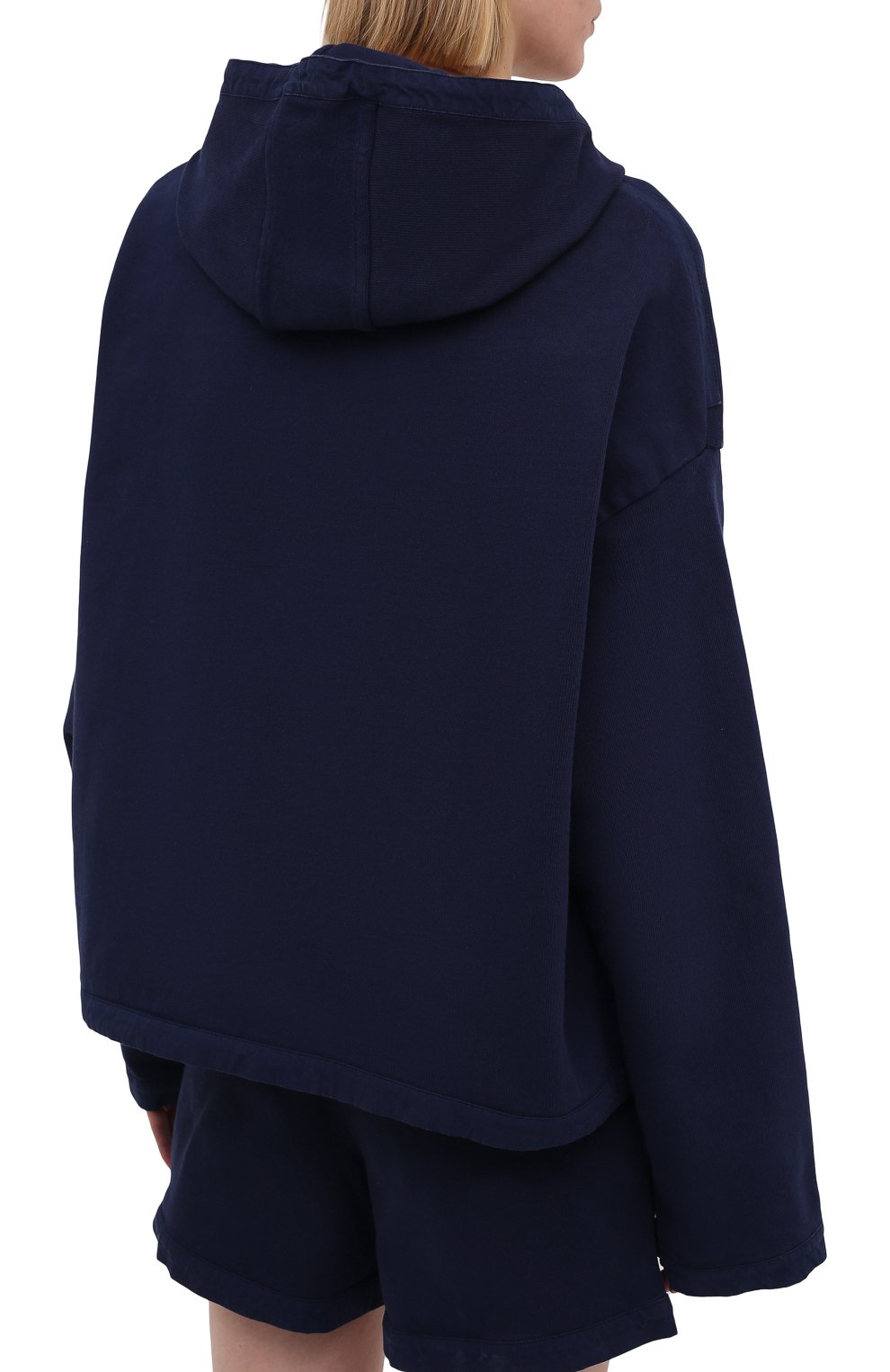 Хлопковое худи JIL SANDER темно-синего цвета по цене 57450 руб., арт. JPPS707520-WS248908A, фото 4 Хлопковое худи JIL SANDER, арт. JPPS707520-WS248908A, фото 4