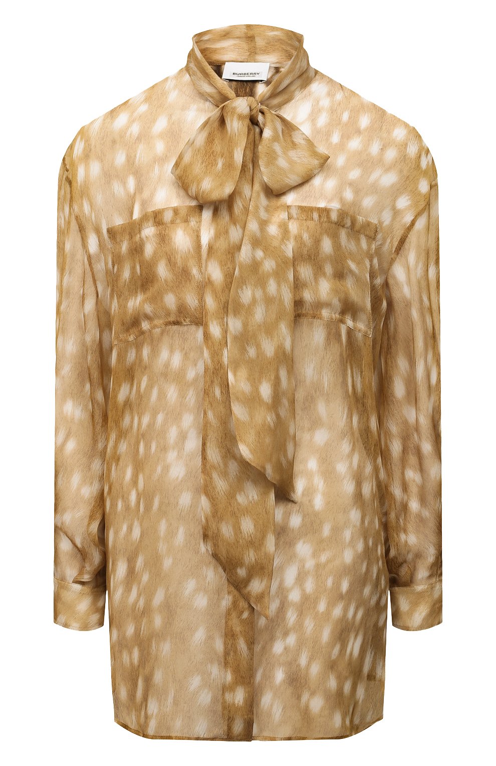 Шелковая блузка BURBERRY бежевого цвета по цене 134500 руб., арт. 8051560, фото 1 Шелковая блузка BURBERRY, арт. 8051560, фото 1