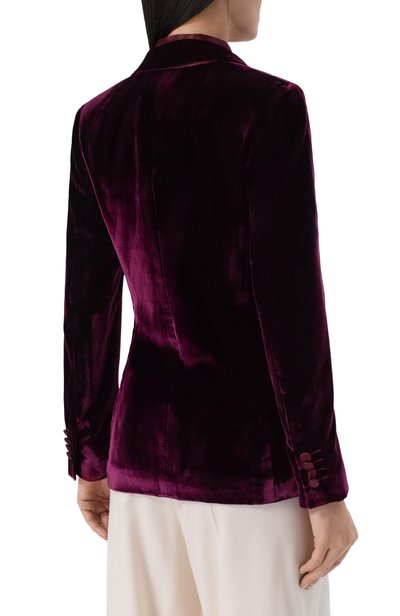 Бархатный жакет KITON бордового цвета по цене 598500 руб., арт. D62519K0929G, фото 4 Бархатный жакет KITON, арт. D62519K0929G, фото 4