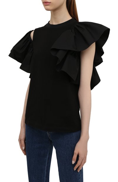 Хлопковый топ ALEXANDER MCQUEEN, арт. 683042/QLAAA, фото 3
