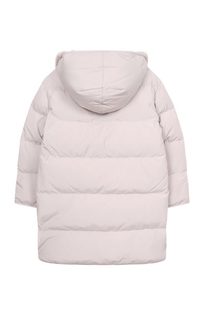 Пуховое пальто с отделкой из кролика YVES SALOMON ENFANT, арт. 26WEM905XXJ06X_002, фото 2