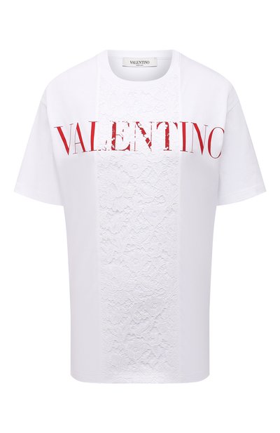 Женская хлопковая футболка VALENTINO, арт. WB3MG13W6FV